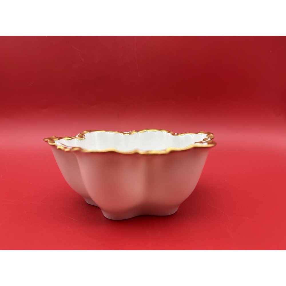 Antique Haviland Limoges Ranson Gold & White Celery Dishes Scalloped Edge - Picture 6 of 8